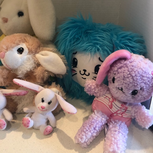 9 Pc Lot of Plush Bunnies & Stuffed Animals Beanie Boos Hallmark Pikmi Pops Gund - Picture 10 of 15